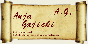 Anja Gajicki vizit kartica